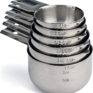 Hudson Essentials Stainless Steel Measuring Cups Set (6 Piece Set)